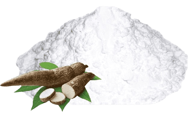 A bowl of fine white cassava starch