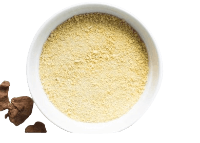 A bowl of yellow garri granules